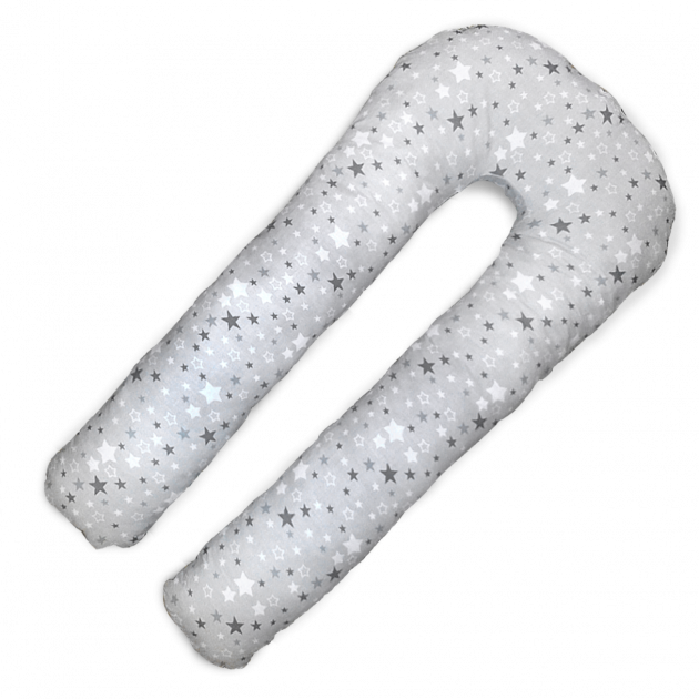 

Подушка для беременных и кормления Many Stars 100% Хлопок XL 170x75х20 Серый