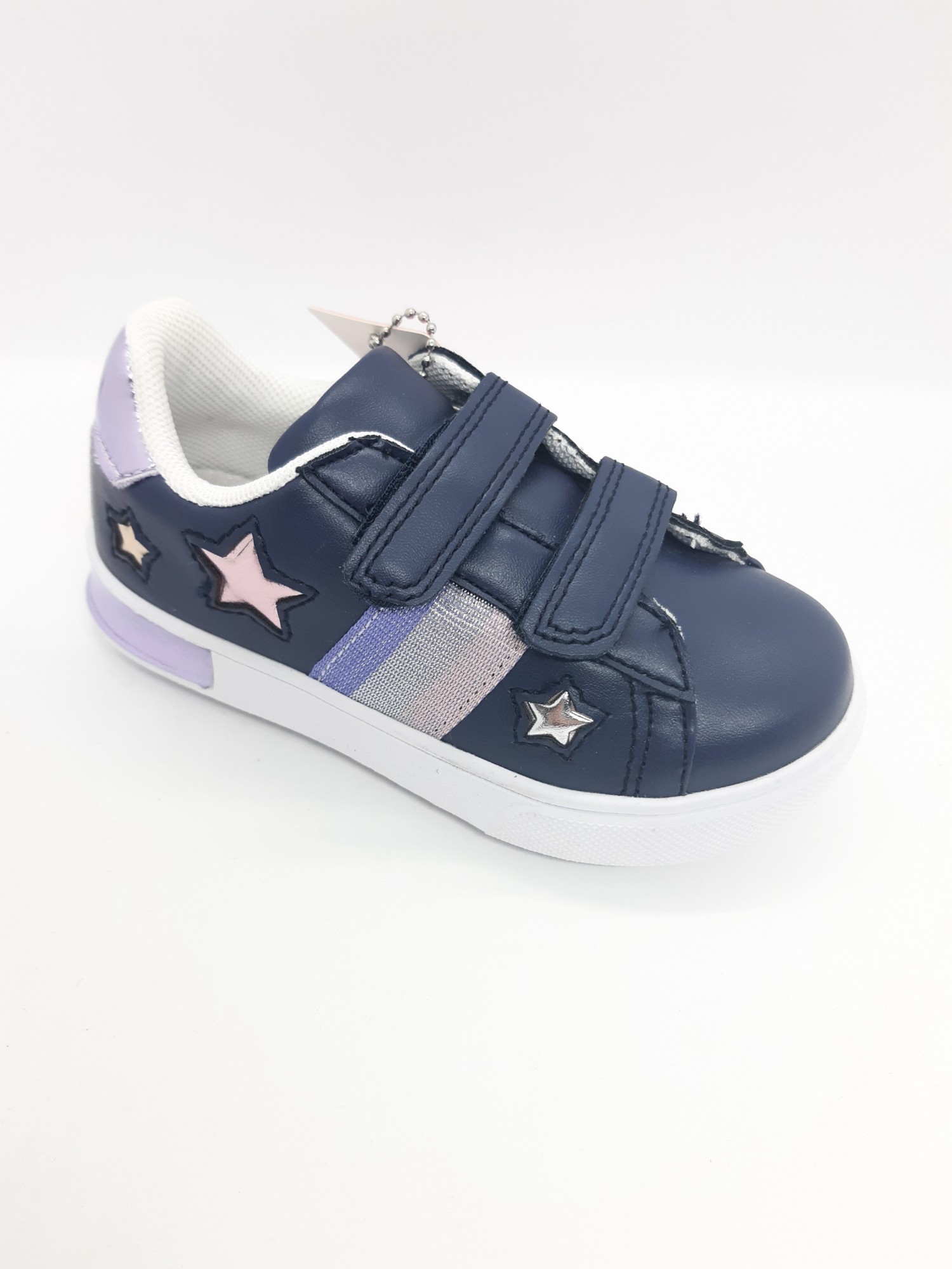 

Кроссовки на девочку Bi&Ki синие с полосками Kr-0040 26 р 17 см