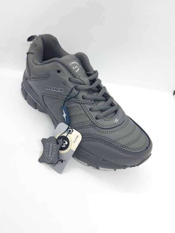 

Кожаные кроссовки Bona серые Km-0021 39 р 25,5 см
