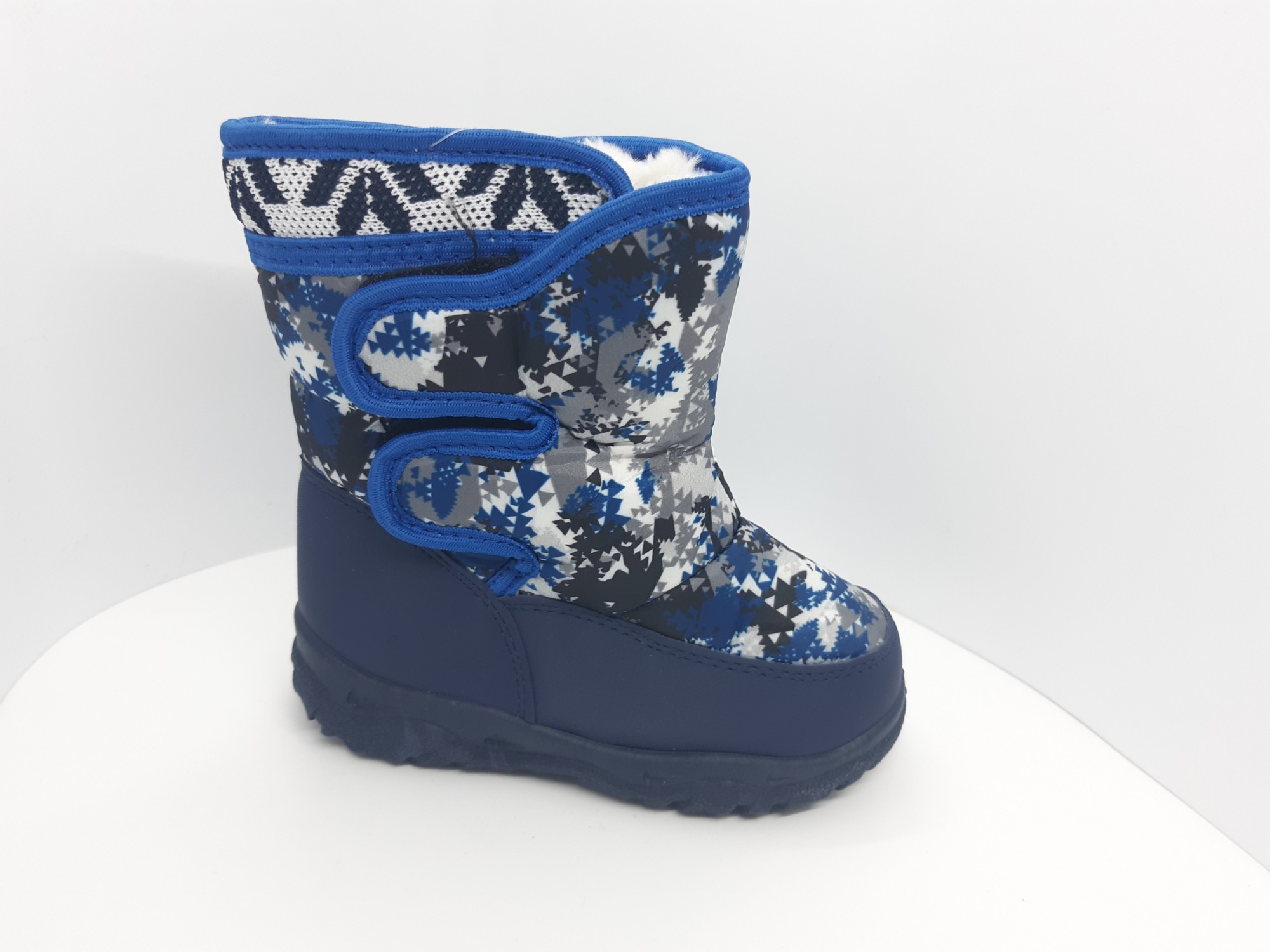 

Зимние сапожки на мальчика синие с белым дутики ZS-0023 26 р 16,5 см
