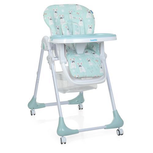 

Детский стульчик для кормления Bambi M 3233 Puppy Boy Blue голубой