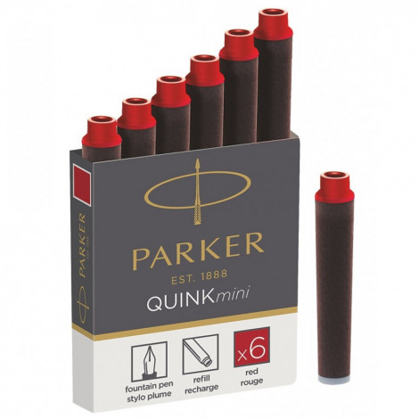 

Картриджи для ручек Parker Quink Mini 6шт. красные 11 510R
