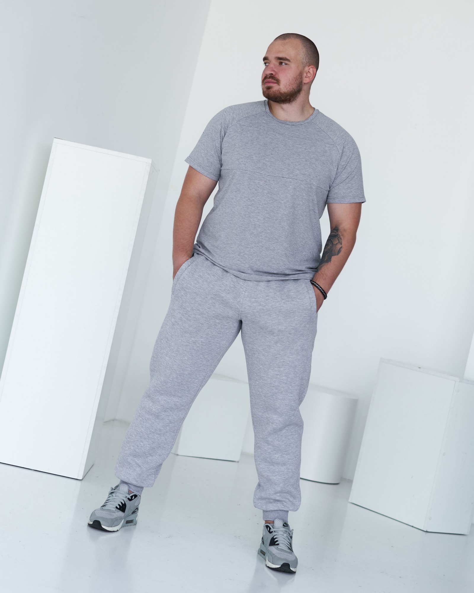 

Спортивные штаны зимние GR8 active wear модель 44w3-светло-серый размер XL