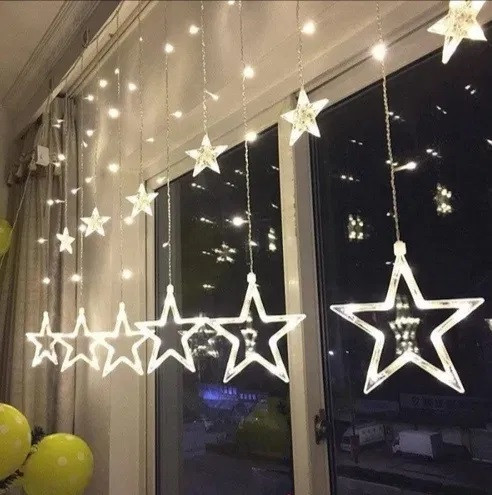 

Гирлянды Звезды-Бахрома 138 LED холодный белый цвет
