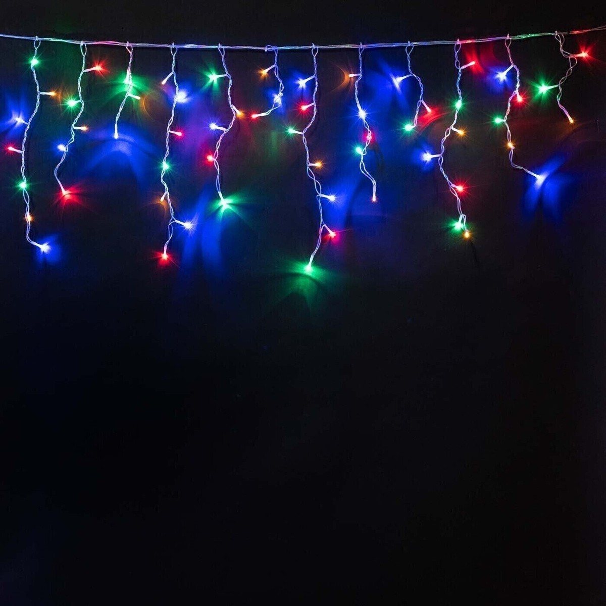 

Уличная гирлянда бахрома 240 Led 10 м белый провод мульти