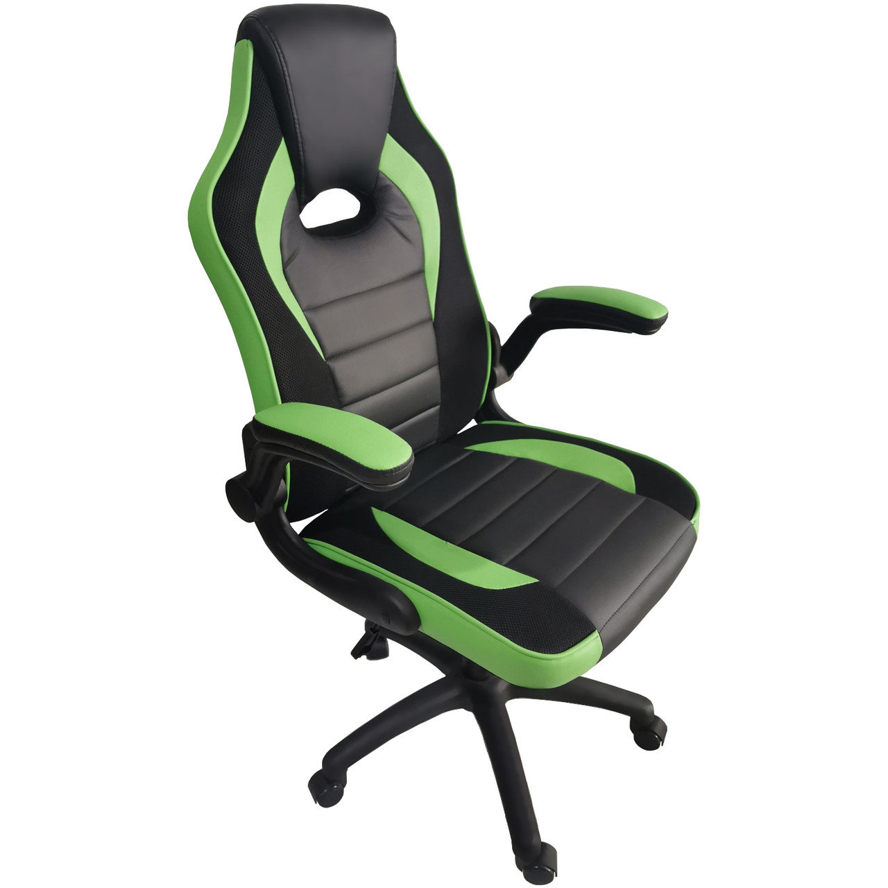 

Кресло геймерское Avko Style AG71825 Black-Green из эко кожи с механизмом качания TILT и MUL-T-Block с функцией блокировки сиденья