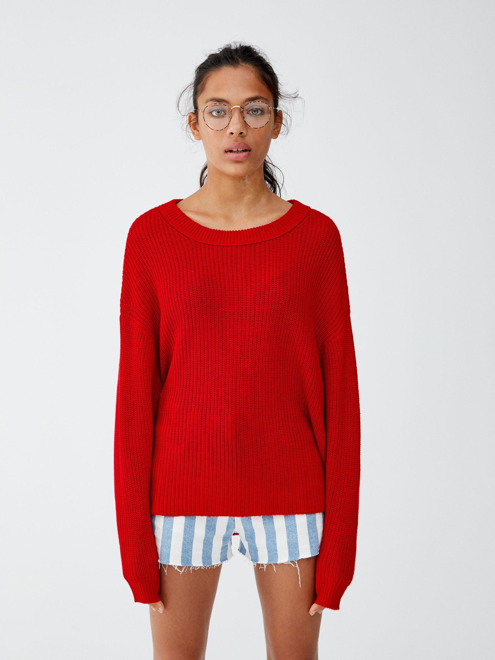 

Джемпер Pull & Bear XAZ203305YASV S Красный