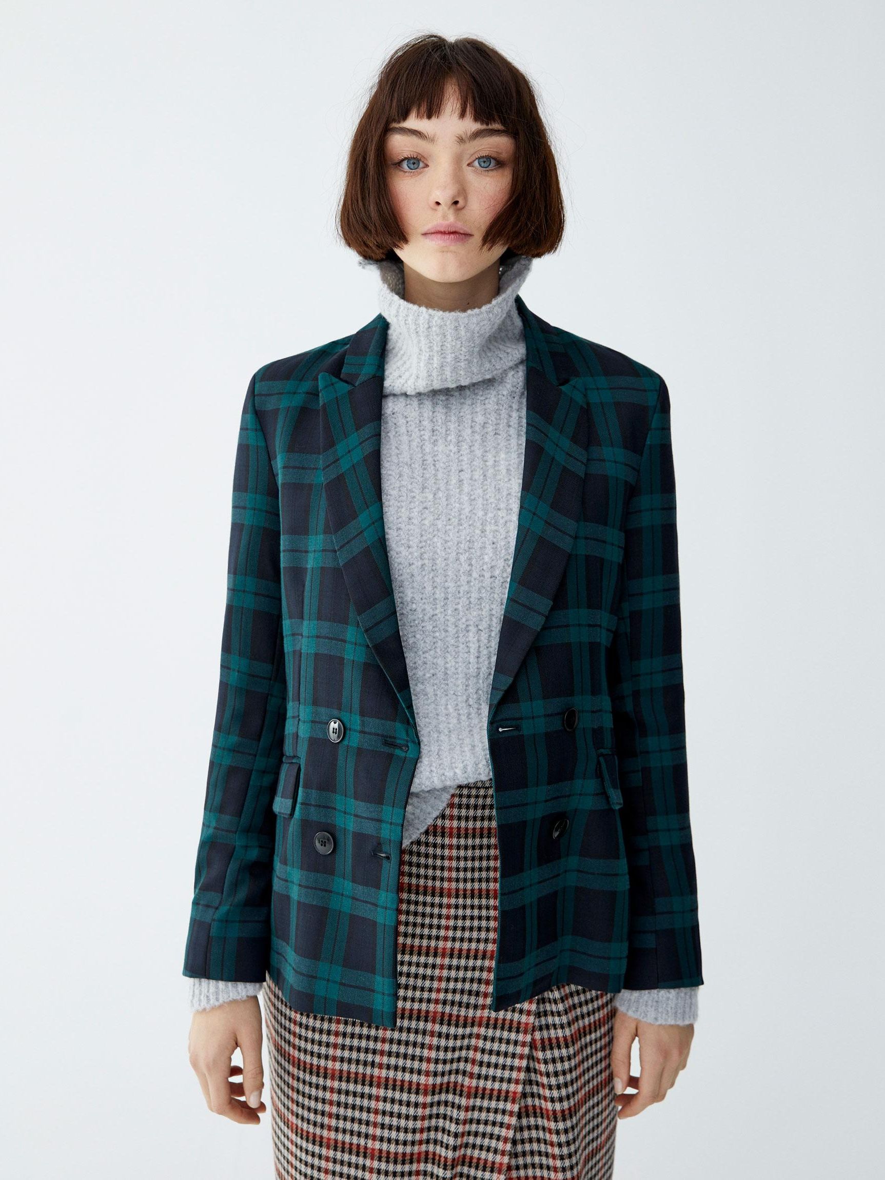 

Пиджак Pull & Bear XAZ217538UDZF  Зеленый с черным, Пиджак Pull & Bear XAZ217538UDZF L Зеленый с черным