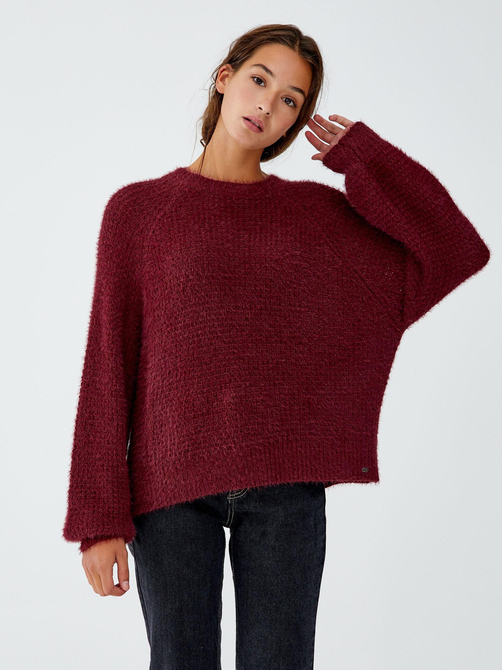 

Джемпер Pull & Bear XAZ221014CWLB  Баклажановый, Джемпер Pull & Bear XAZ221014CWLB S Баклажановый