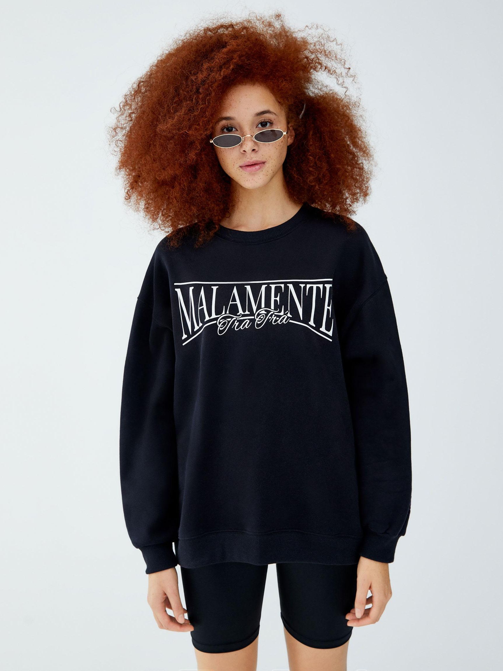 

Свитшот Pull & Bear XAZ221203RSWS  Черный с белым, Свитшот Pull & Bear XAZ221203RSWS XS Черный с белым