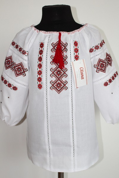 

Вишиванка для дівчинки Olana Ярина полотно білий 122
