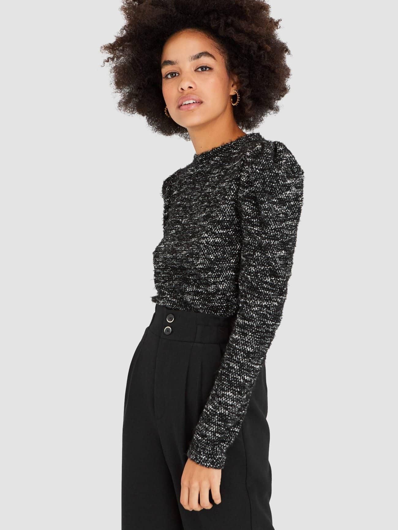 

Джемпер Stradivarius XAZ231200JUKY S Черный с белым