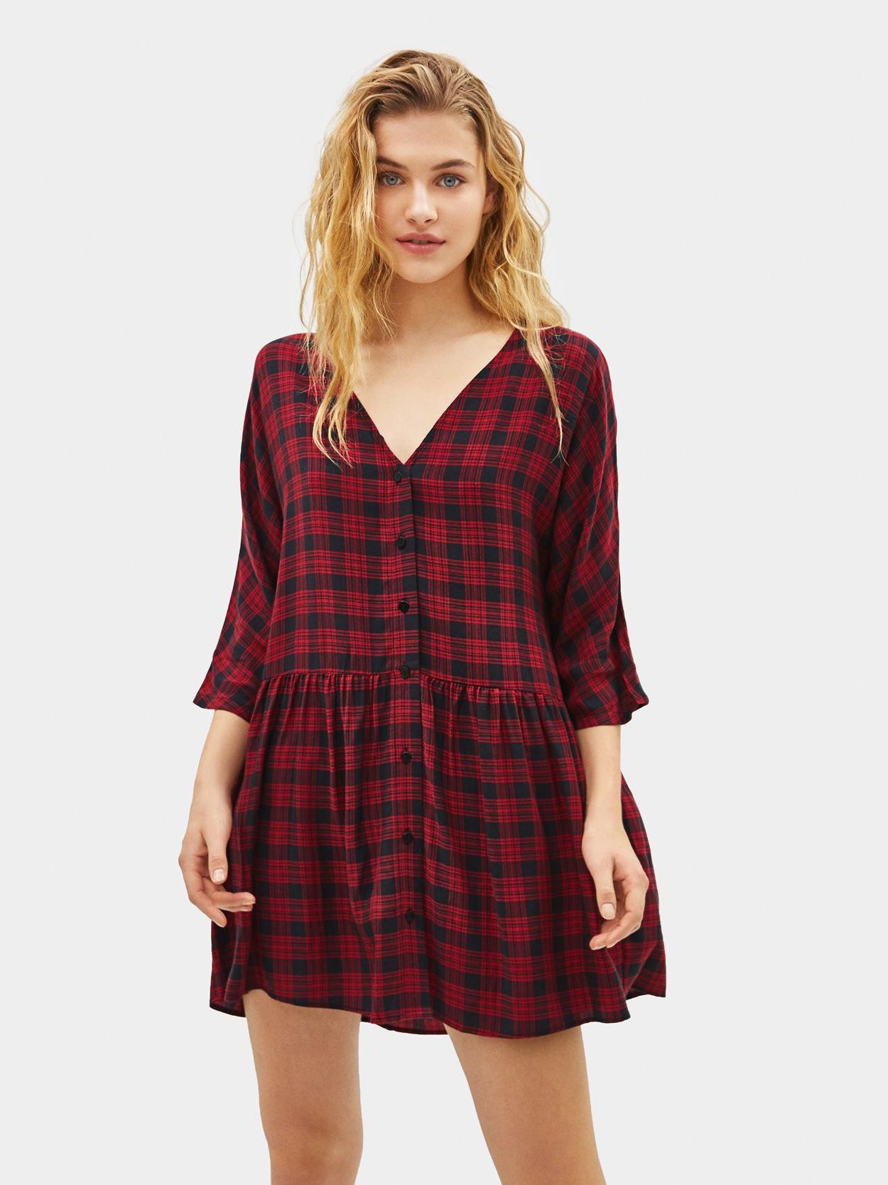 

Платье Bershka XAZ231480NEDU  Красное с синим, Платье Bershka XAZ231480NEDU S Красное с синим