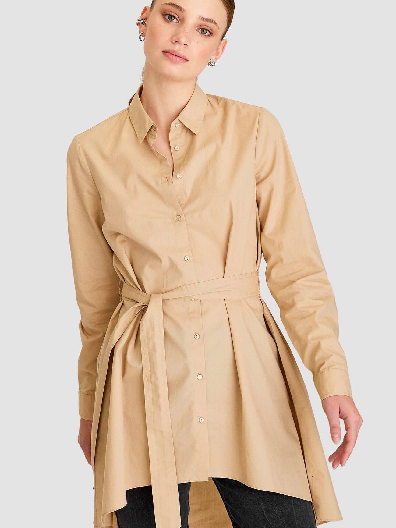 

Рубашка Stradivarius XAZ231671WKON  Бежевая, Рубашка Stradivarius XAZ231671WKON M Бежевая