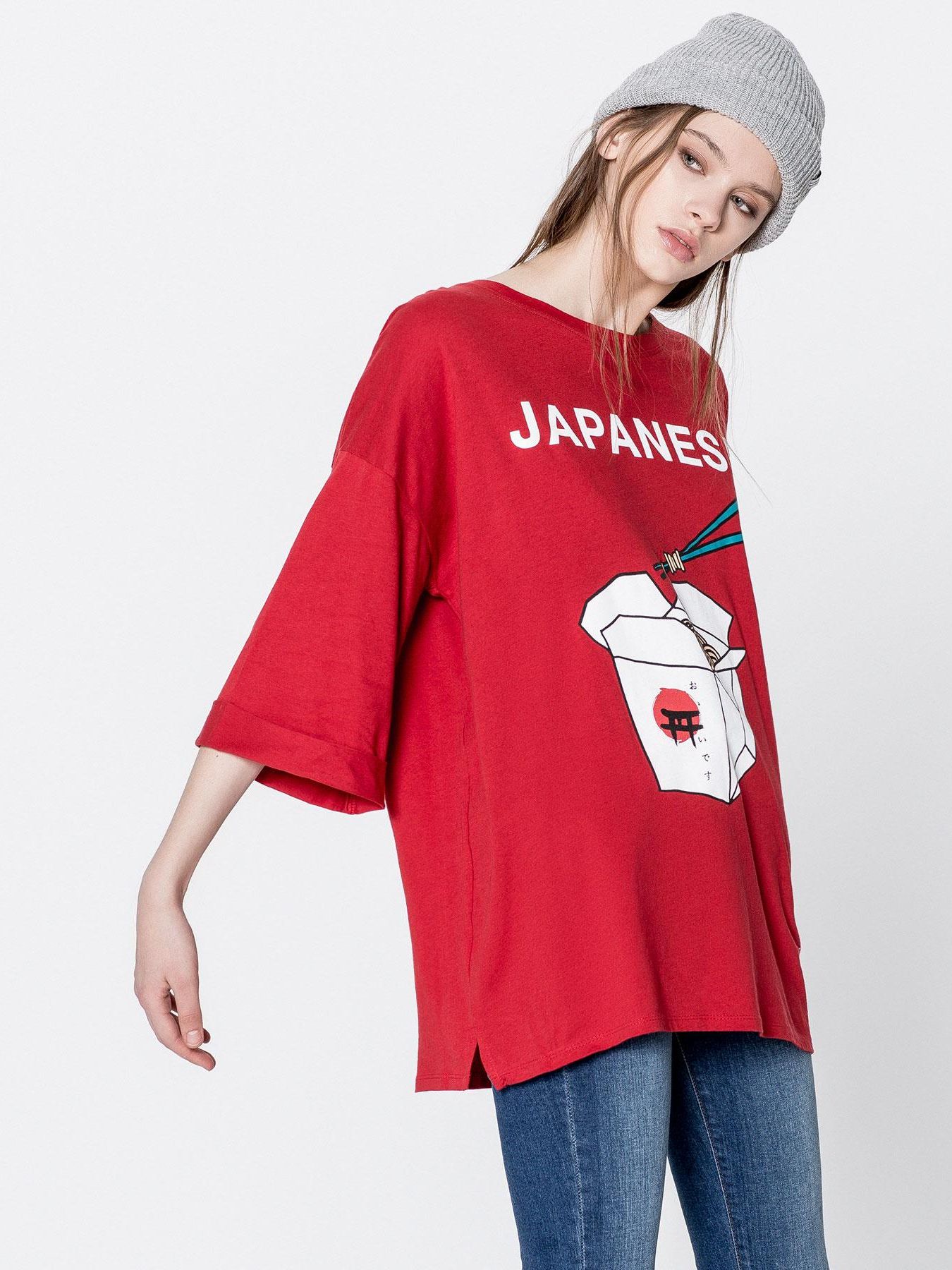 

Футболка Pull & Bear XAZ235557PZSA L Красная