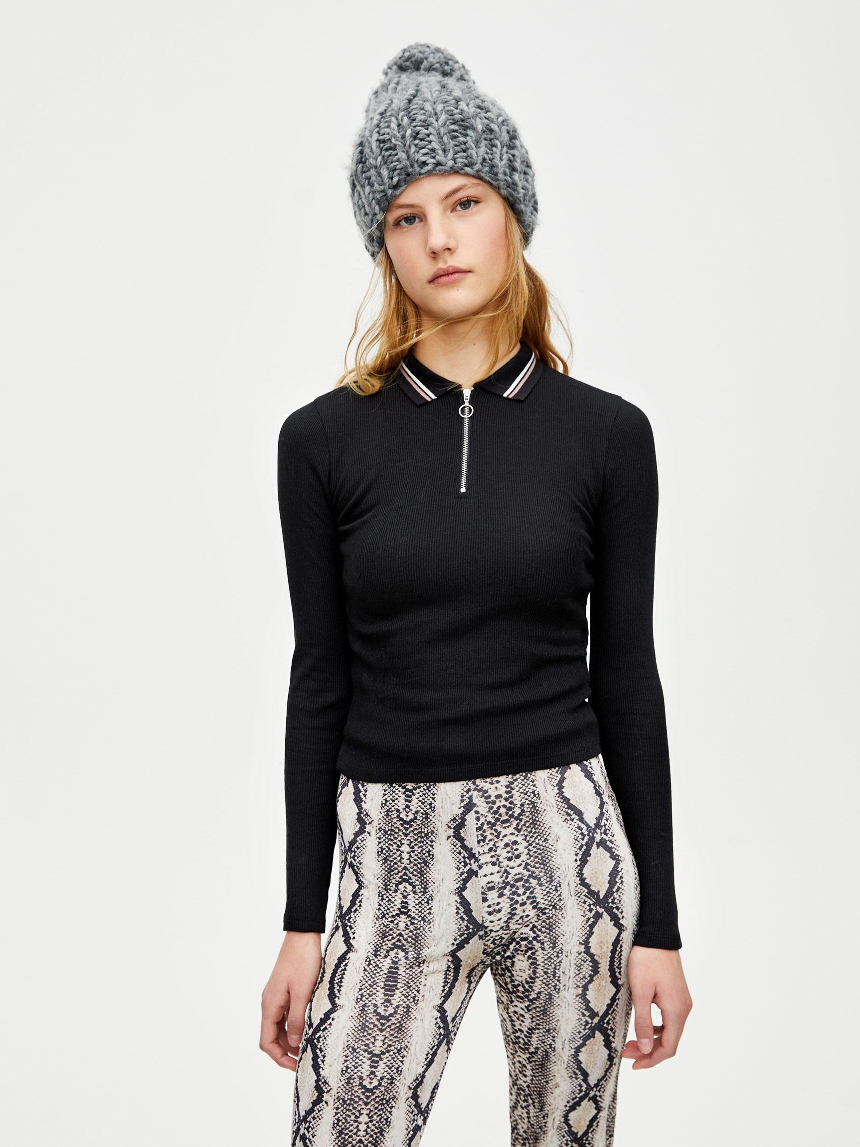 

Джемпер Pull & Bear XAZ240631LYQE  Черный, Джемпер Pull & Bear XAZ240631LYQE S Черный