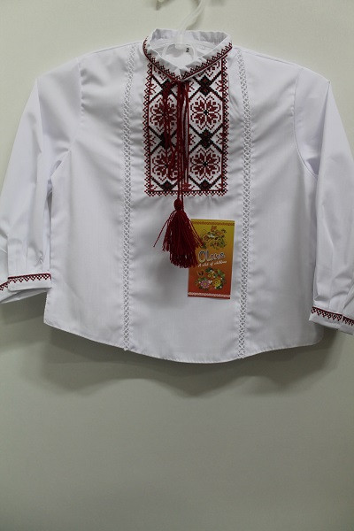 

Вишиванка для хлопчика Olana Марян червона малюк 98