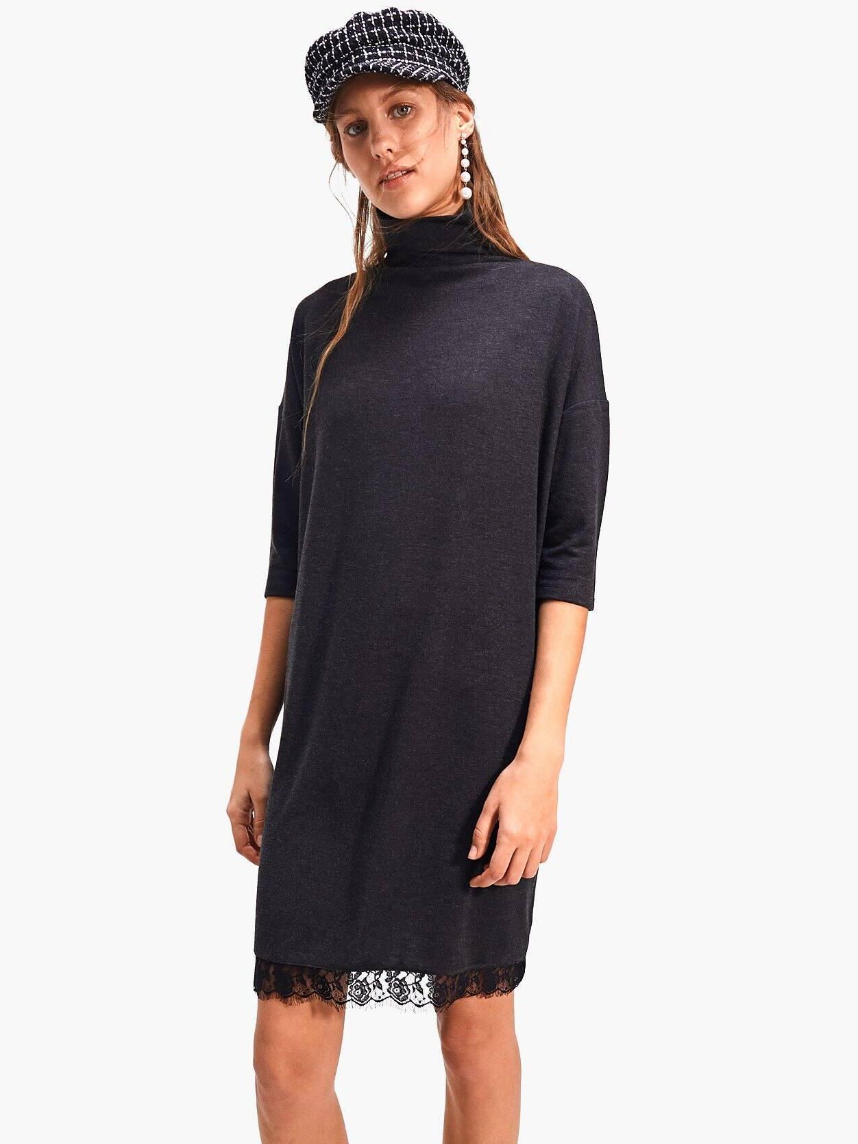 

Платье Stradivarius XAZ284043EHJM  Темно-серое, Платье Stradivarius XAZ284043EHJM S Темно-серое