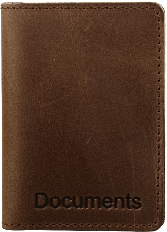 

Мужская обложка для документов кожаная DNK Leather DNK-minidoc-fileH-colG Коричневая (2900000094598)