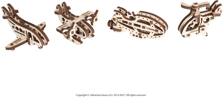 

Механический 3D пазл UGEARS Фиджеты-Летальные аппараты. Набор из 4 шт. (SKU_70034-mg)