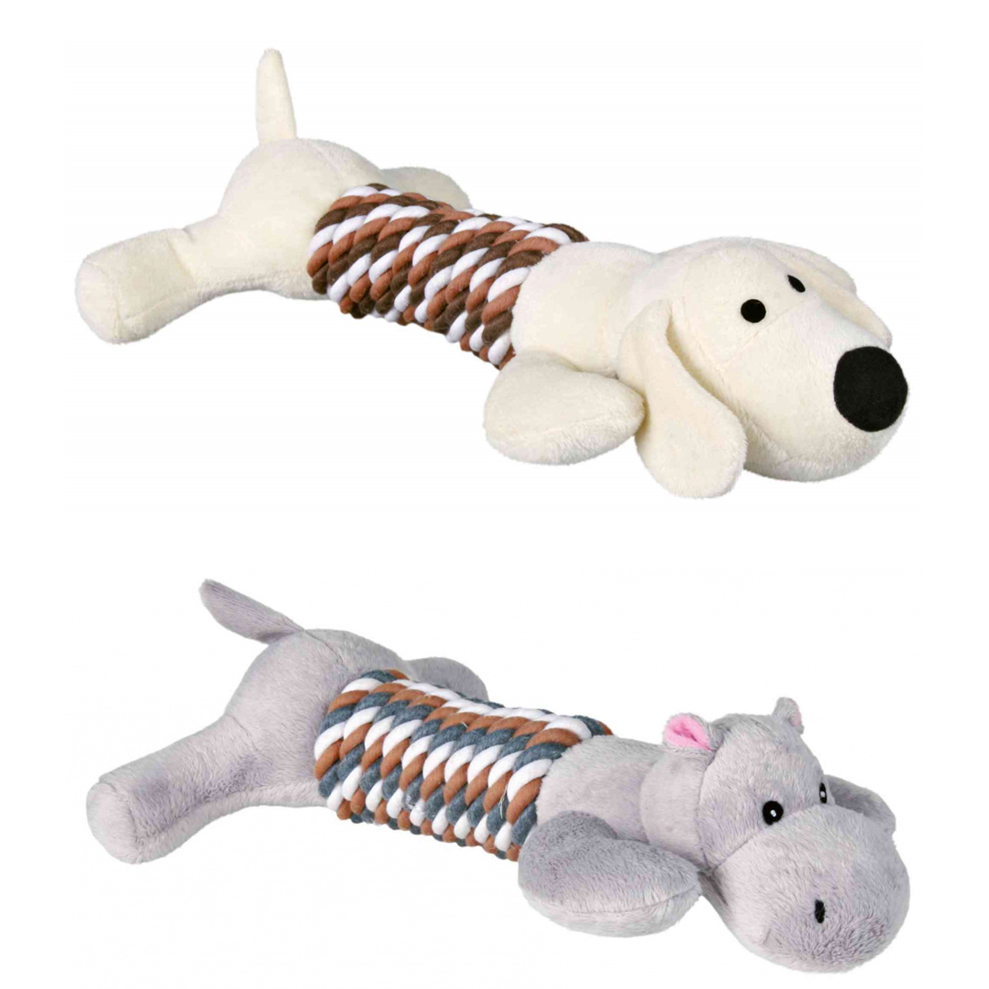 

Игрушка для собак Trixie с пищалкой и веревкой 32см 4шт (TX-35894)