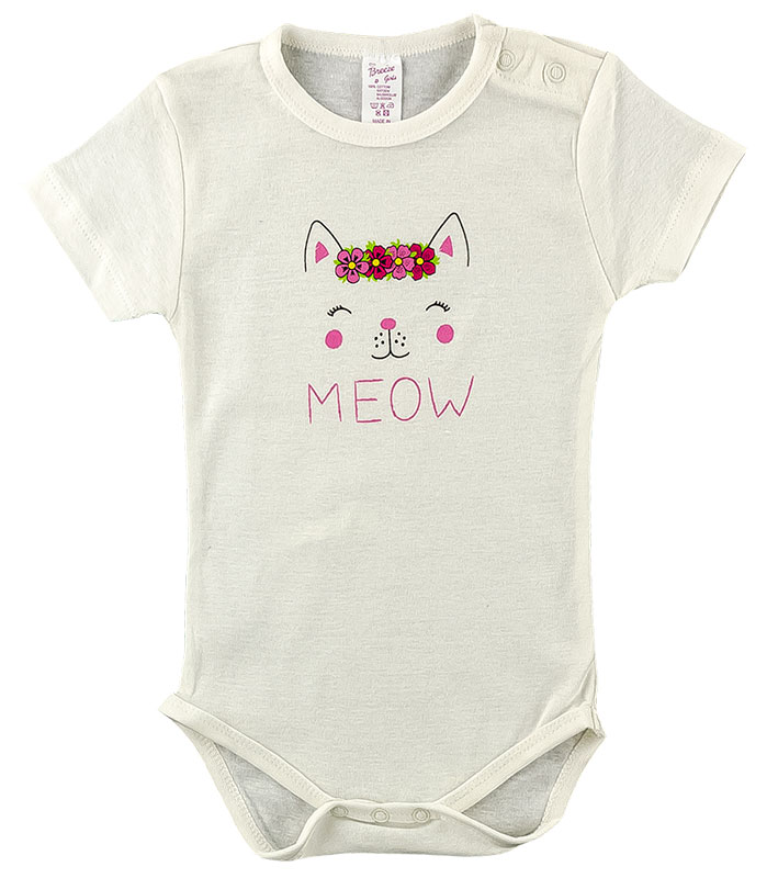 

Боди-футболка для девочки BREEZE 1103/1 74 см молочный с малиновым