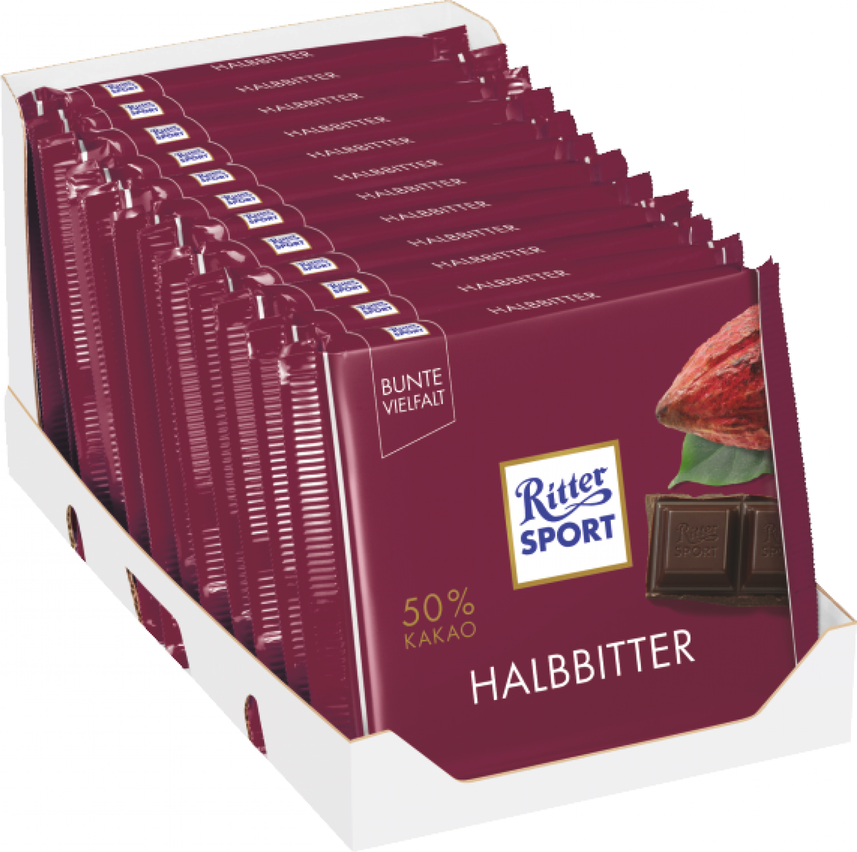 Упаковка темного шоколада Ritter Sport 50% какао 12 шт х 100 г  (4000417020604) – купить в Украине - ROZETKA. Цены на Упаковка темного  шоколада Ritter Sport 50% какао 12 шт х 100