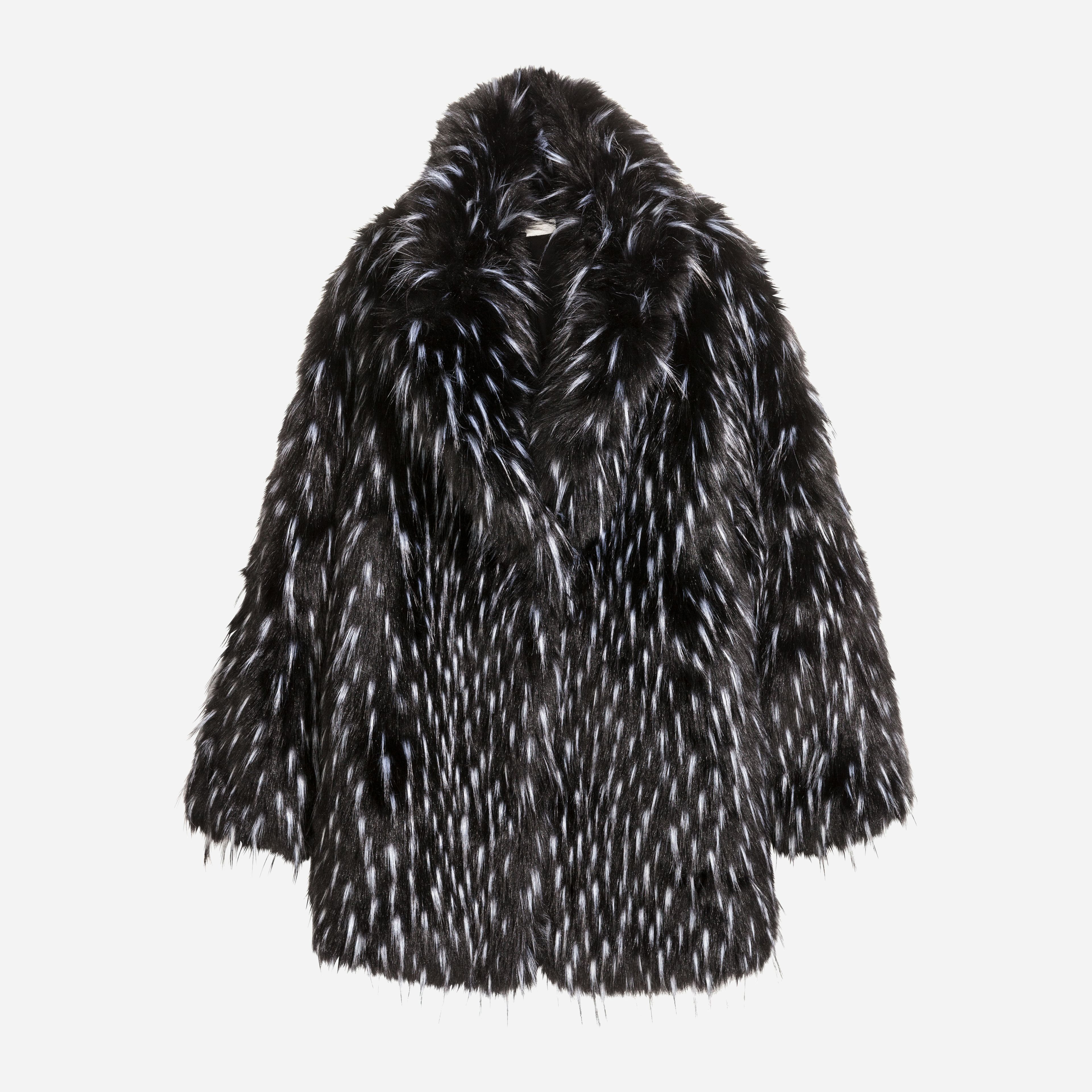 

Шуба H&M XAZ155824ZKBP 38 Черная с белым