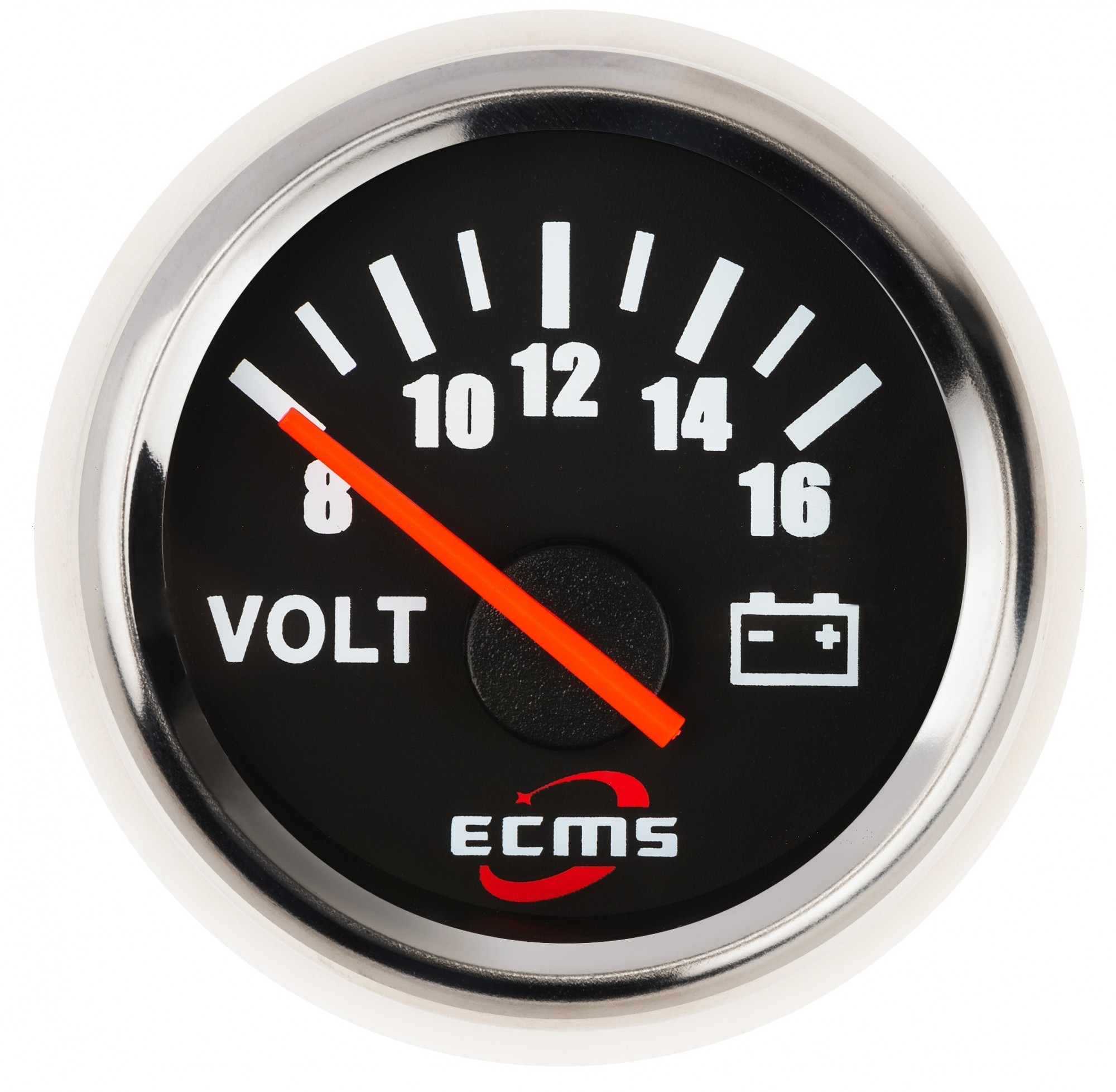 

Вольтметр для лодки ECMS CMV2-BS-8-16 черный 52мм (801-00029)