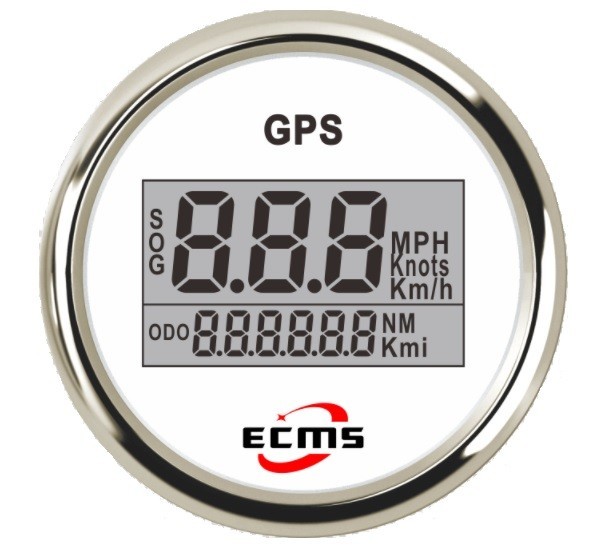 

Спидометр мультиэкран ECMS PLG2-WS-GPS белый 52мм (800-00171)