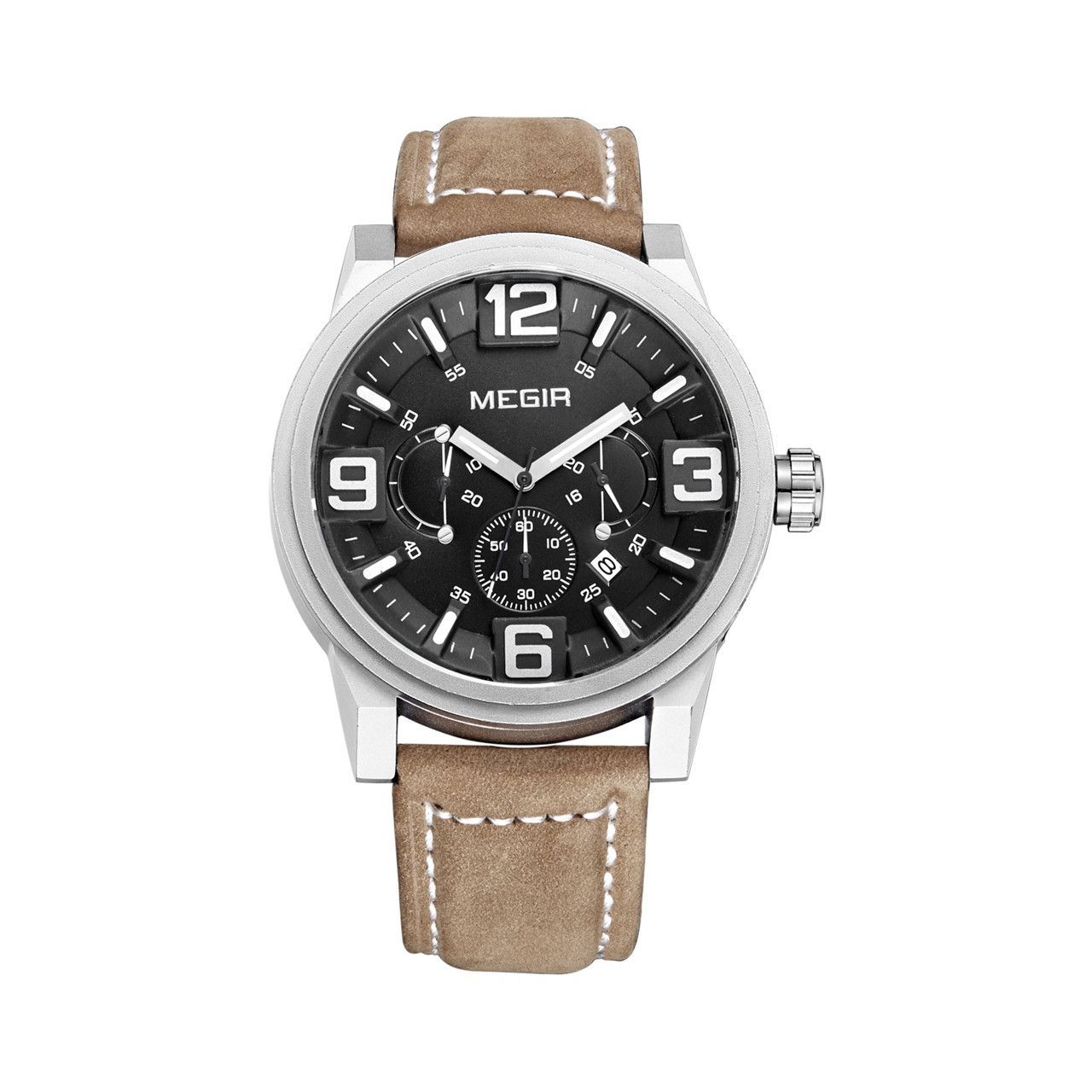 

Часы Megir Silver Black Brown MG3010 (ML3010GBN-1)
