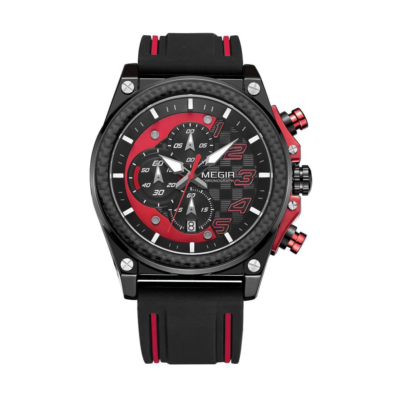 

Часы Megir Black Red Black MG2051 (MN2051G-BK-1N8)