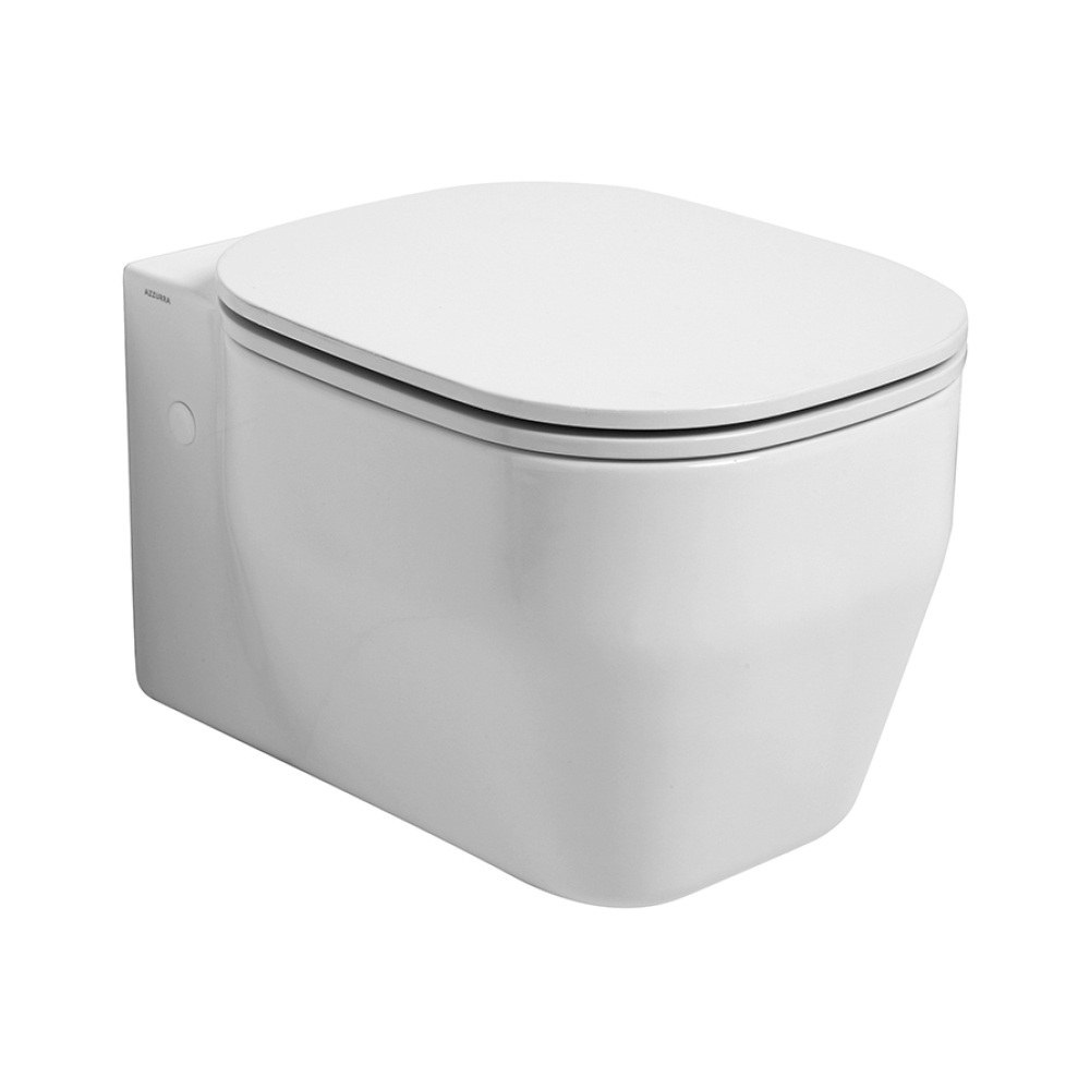 

Стильный унитаз подвесной Azzurra Glaze GLZ100B1SOSKGLZ1800F с скрытым сливным бачком