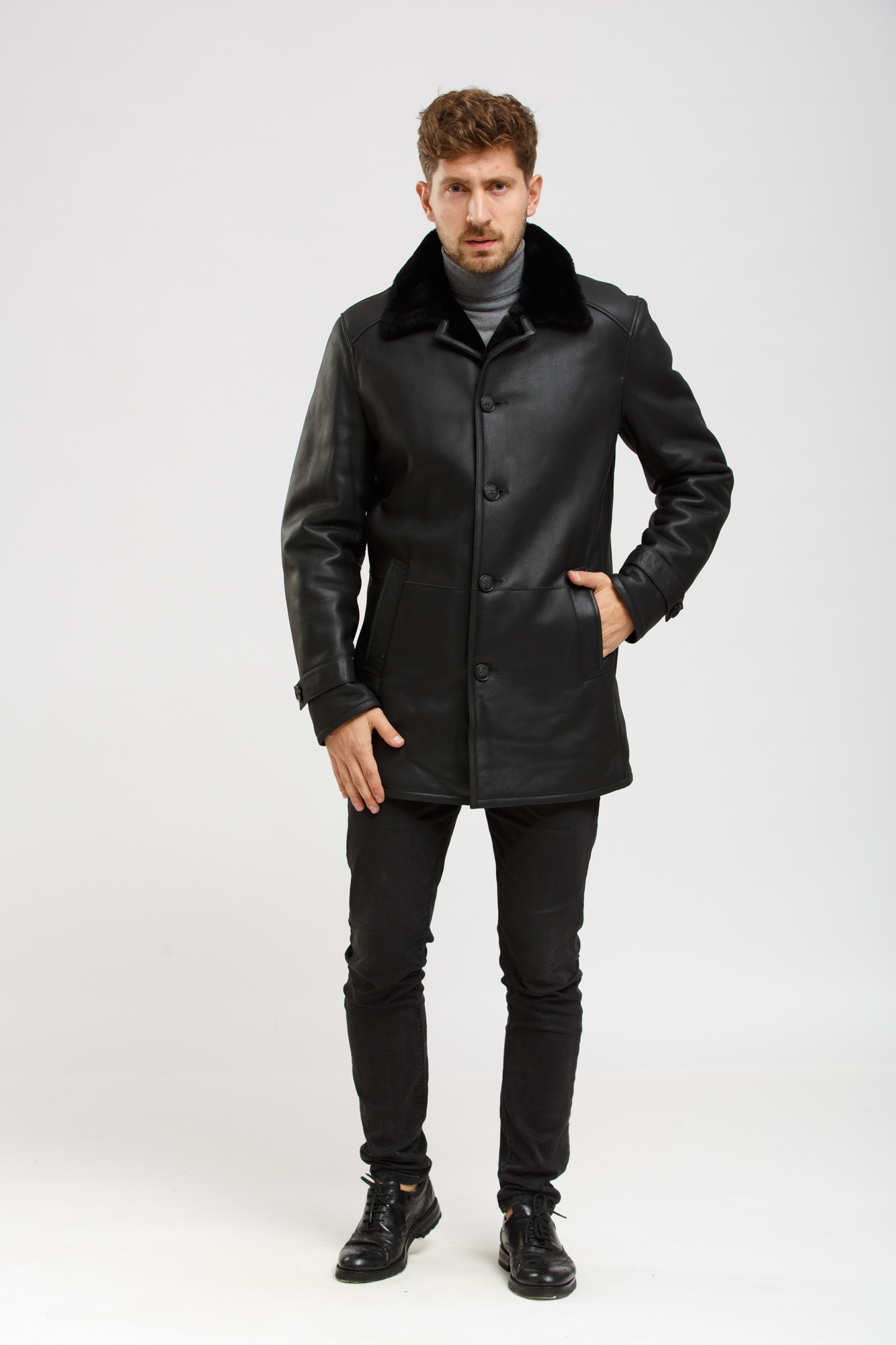

Дубленка CVK Brand  Черный (20-00282, Дубленка CVK Brand 50 Черный (20-00282)
