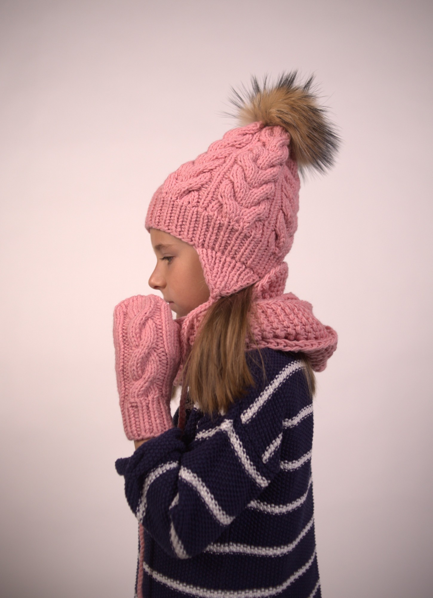 

Детский зимний комплект Hats_with_love 49 Розовый