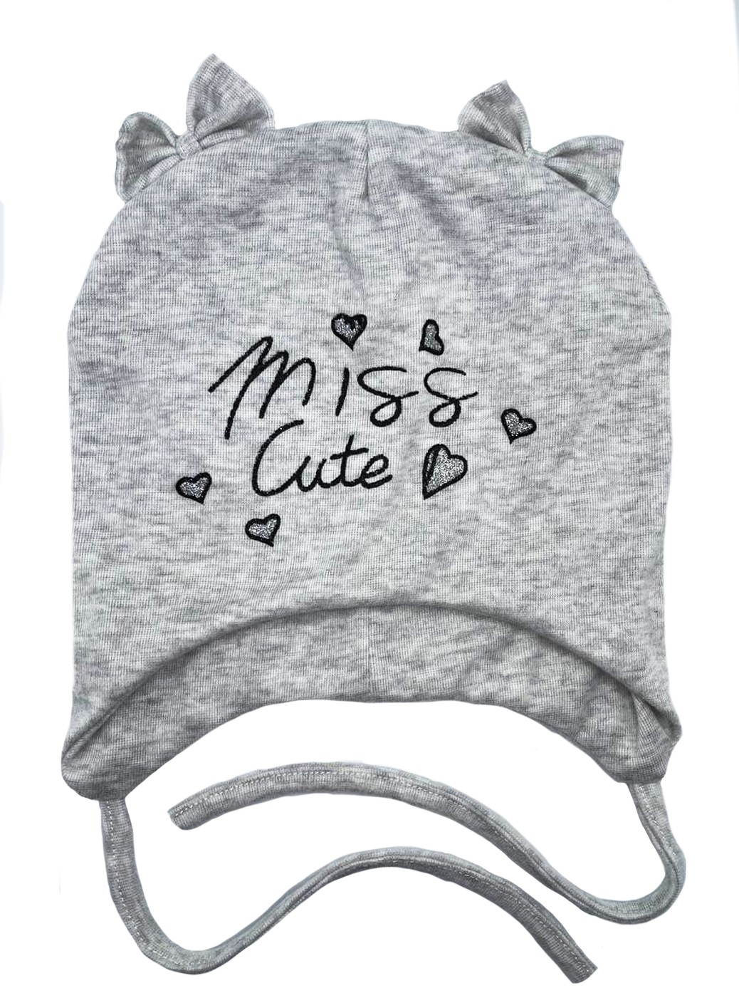 

Демисезонная серая шапка miss cute для девочек размер 44-46