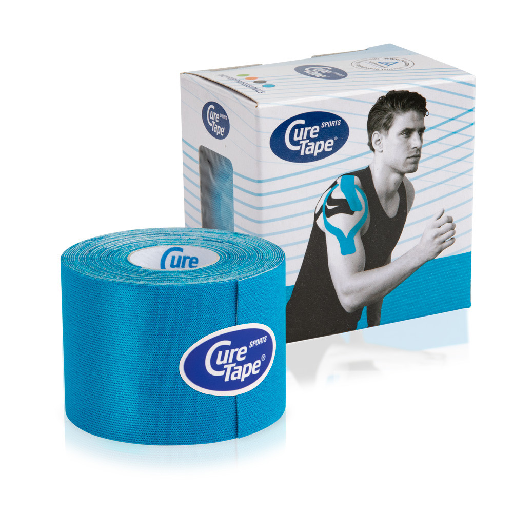 

Кинезио тейп CureTape SPORTS 5см х 5м голубой