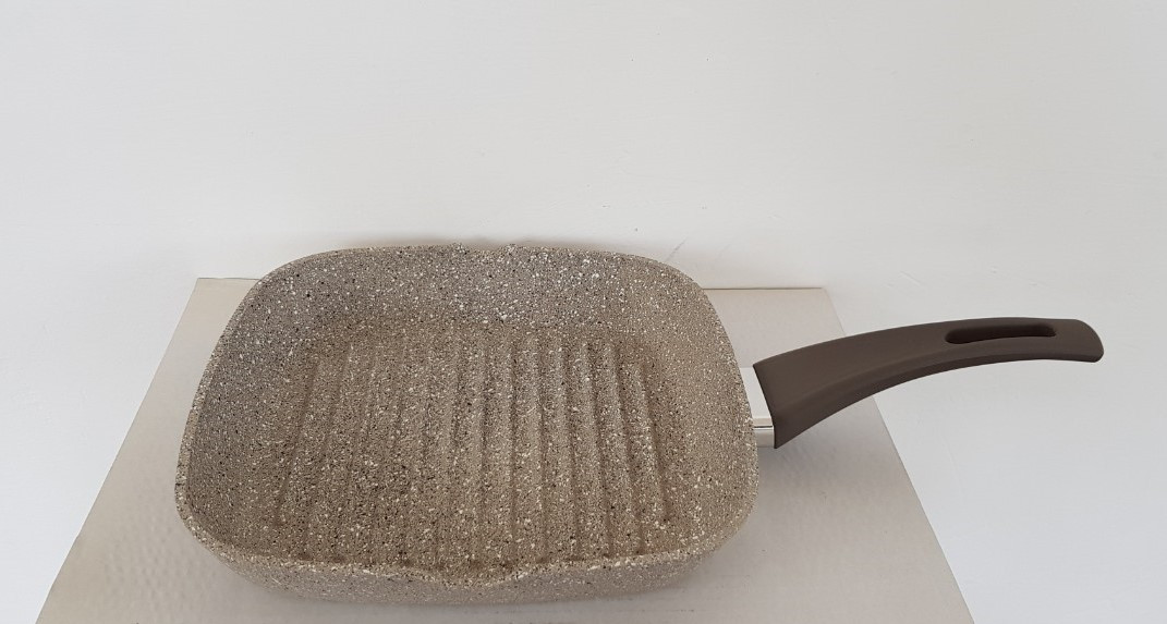 

Сковорода-гриль Талко Веста 26 см с антипригарным покрытием светло-серый гранит