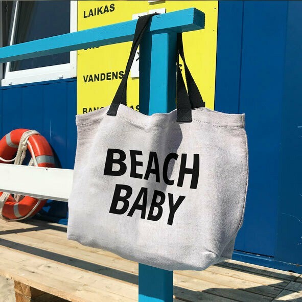 

Пляжная сумка Beach Baby Arivans 54х40х12 см белая 59-605