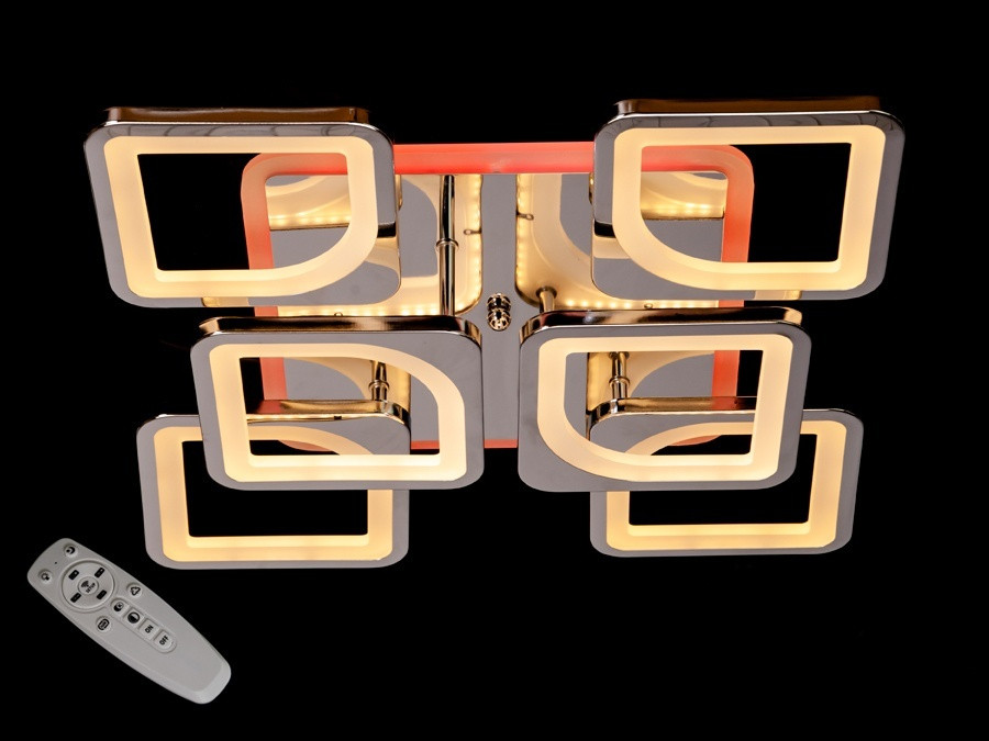 

Потолочная люстра с диммером и LED подсветкой цвет хром 130W