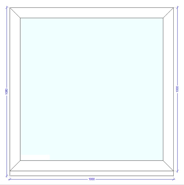 

Окно металлопластиковое Aluplast Ideal 4000 (70 мм) 1000x1000 мм глухое двухкамерное (I4000.100.100.1.40)