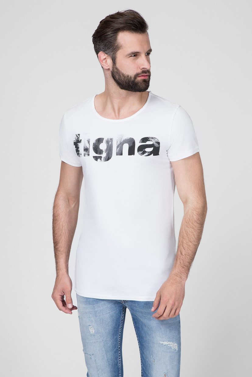 

Мужская белая футболка Logo Waves MSN Tigha  105247, Мужская белая футболка Logo Waves MSN Tigha S 105247
