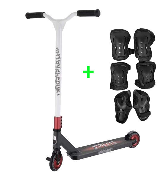 

Самокат трюковый Explore Amigo Street Pro черный + Комплект защиты в подарок