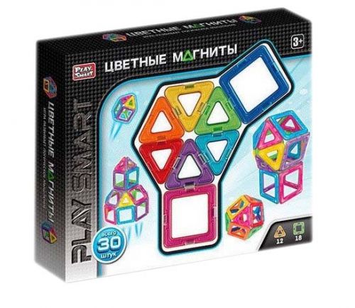 

Конструктор магнитный "Цветные магниты" (30 деталей) 2427