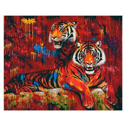 

Картина по номерам "Street Art. Тигры"