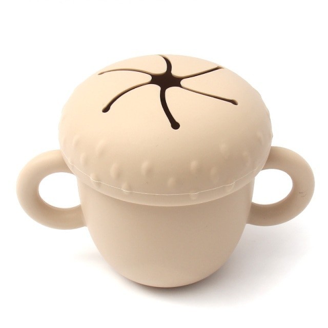 

Силиконовая детская чашка для кормления Beige