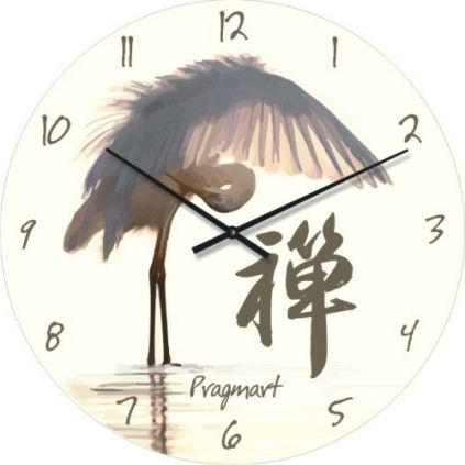 

Часы настенные "Фен-шуй-6" белые бесшумные Pragmart-245-300 [Стекло, механизм Hermle] 45х45 см