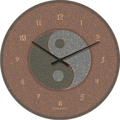 

Часы настенные "Инь-Янь" коричневые бесшумные Pragmart-807-300 [Стекло, механизм Hermle] 45х45 см