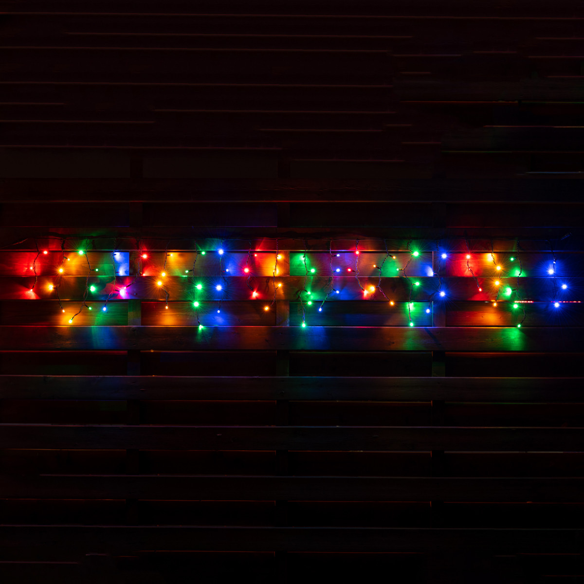 

Электрогирлянда-штора LED уличная Yes Fun 80 ламп IP 65 многоцветная черный провод (801168)