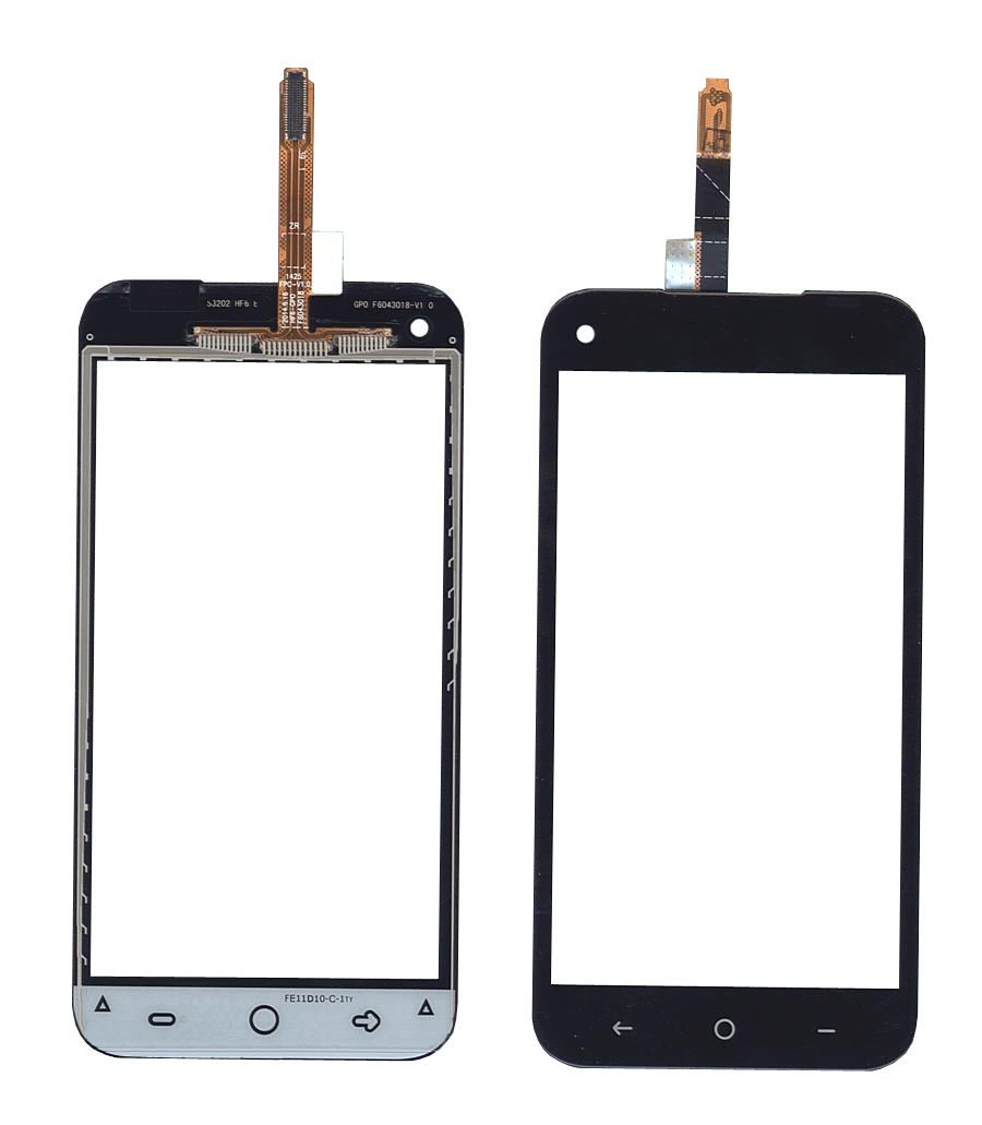 

Тачскрин (Сенсорное стекло) для смартфона HF6-GP0 черный F6043018 ZR 1425 FPC-V1.0, GP0 F6043018-V1.0 High Copy